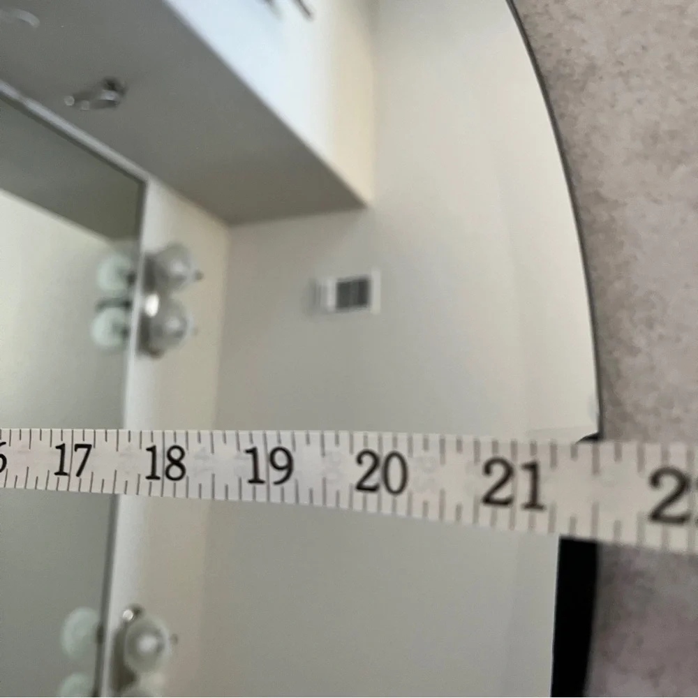 21 in Vintage Frameless Beveled‎ Round Wall Mirror